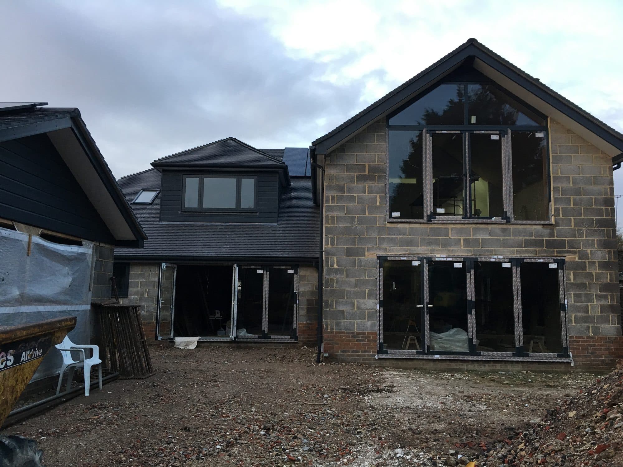 New build with stone gable, 2016